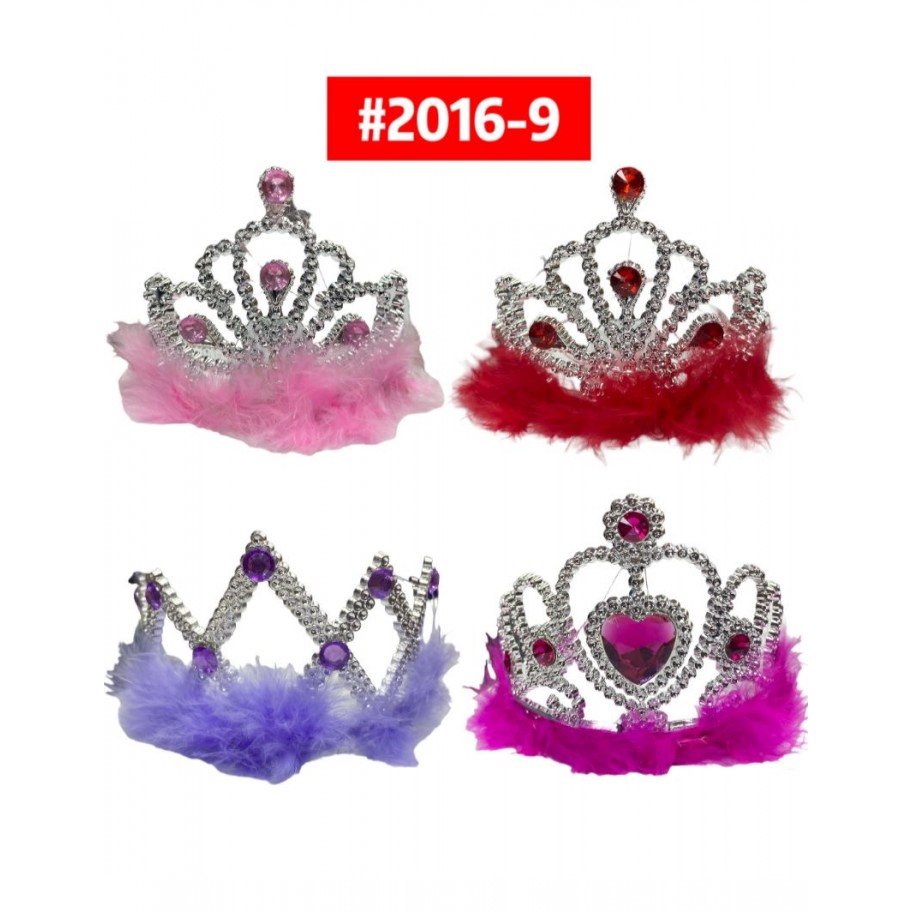 CORONA PLUMA CON PIEDRAS #2016-9  PROMO