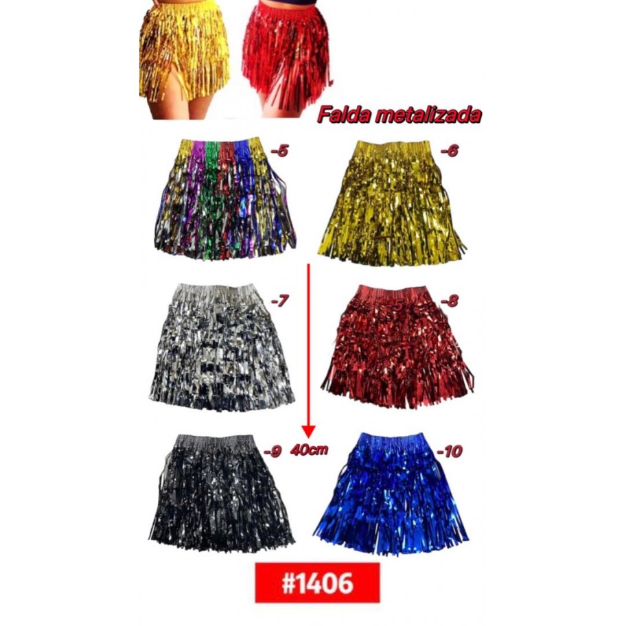 FALDA METALIZADA #1406