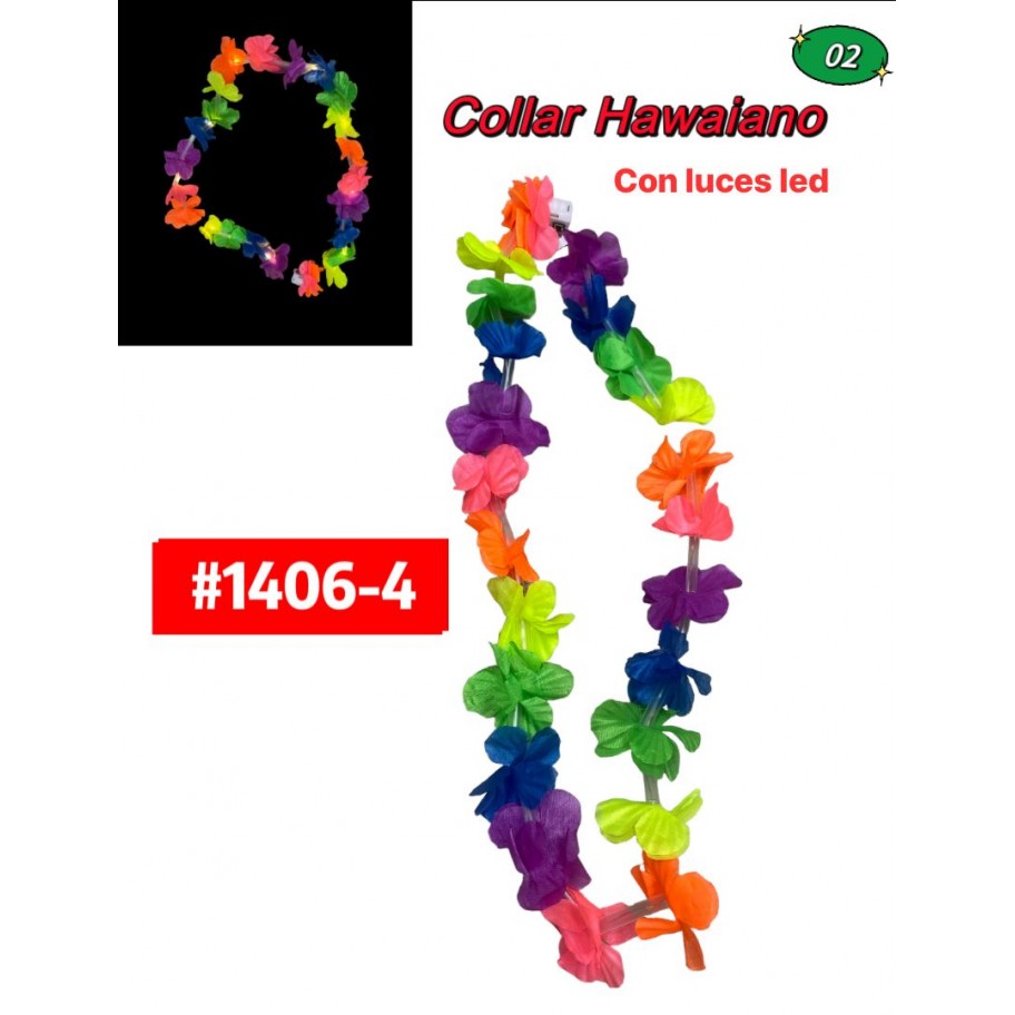 HAWAIANA UNICOLOR CON LUCES #1406-4