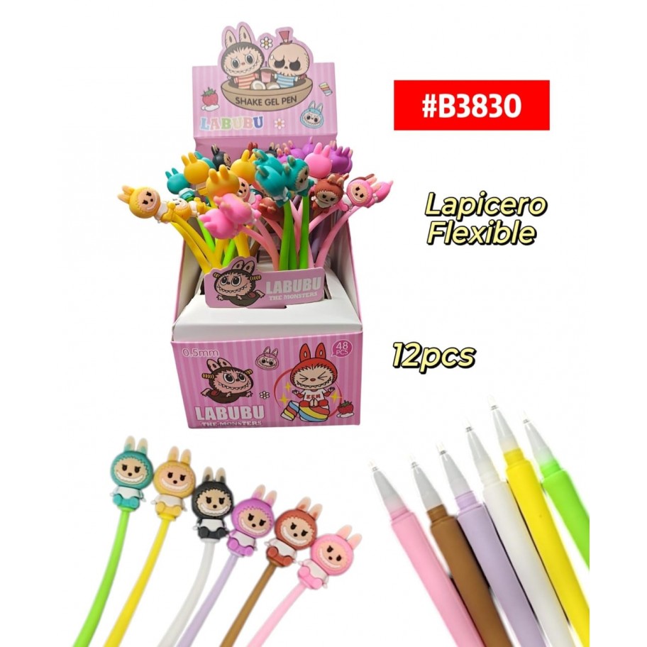 LAPICERO FLEXIBLE LABUBU 12uds #B3830 PROMO
