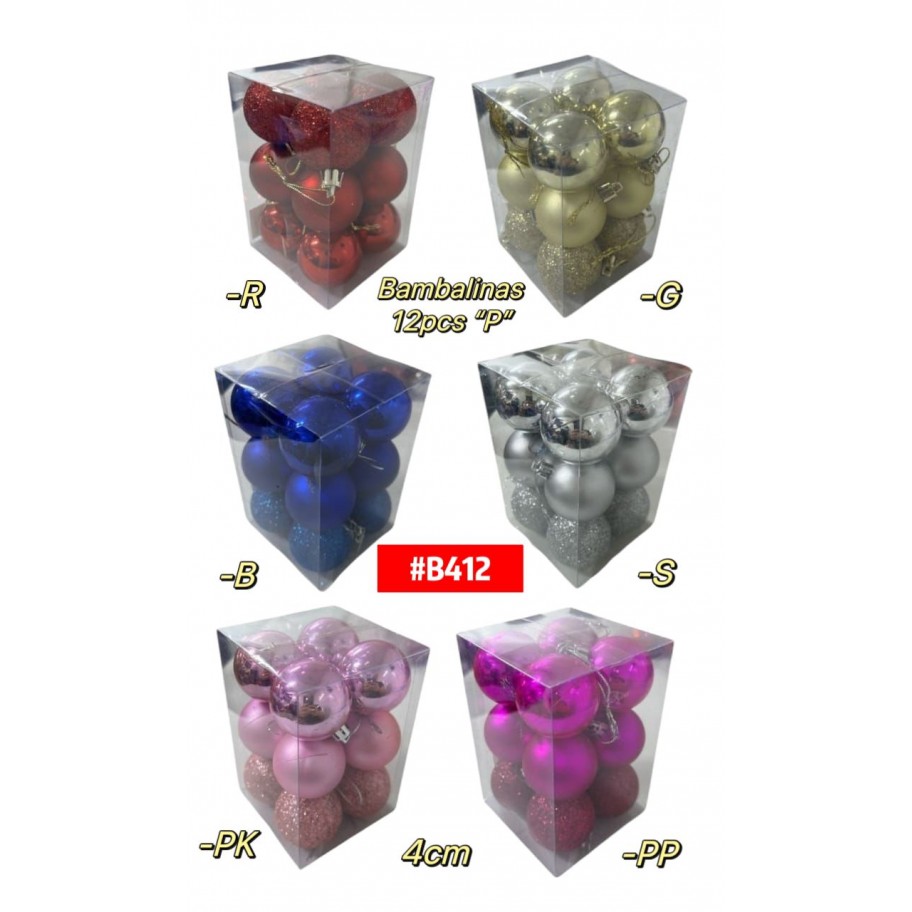 BAMBALINAS 4CM "P" 12pcs #B412