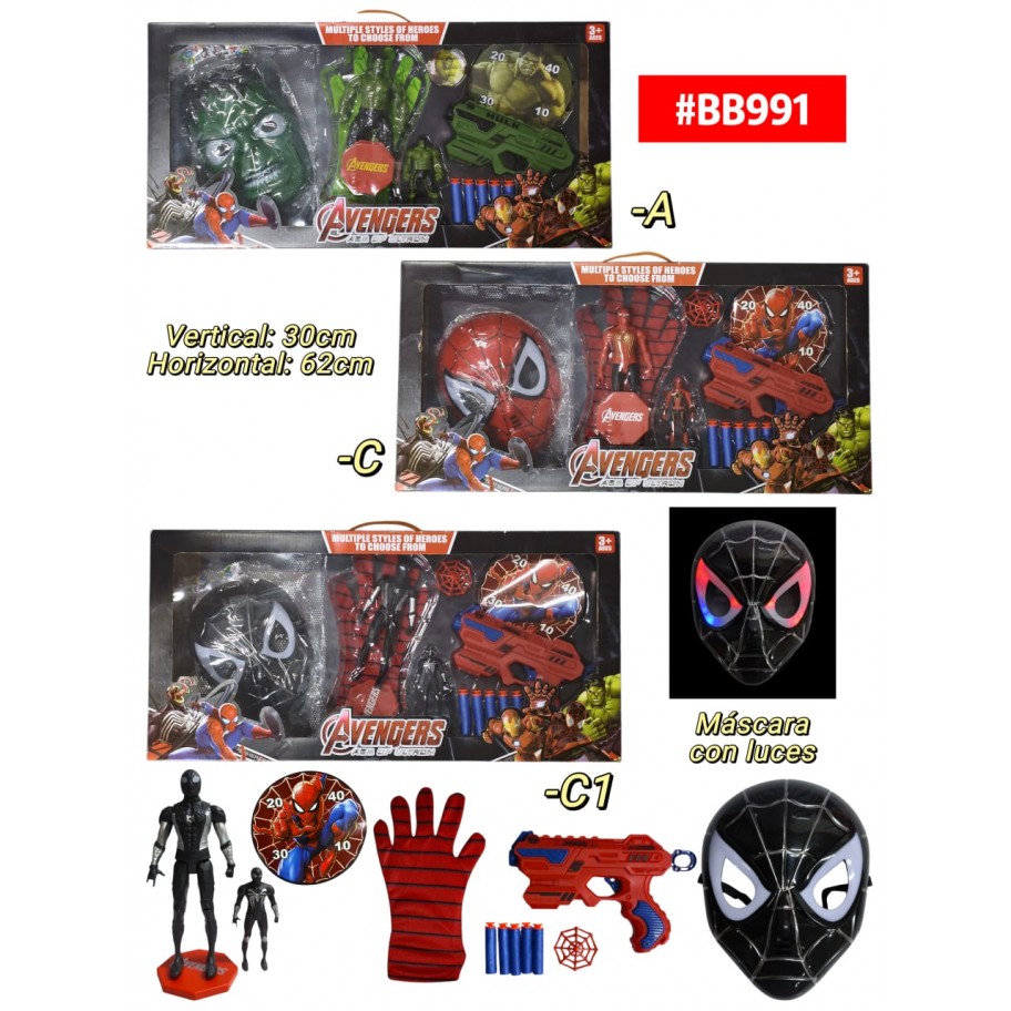 SET COMPLETO HULK SPIDERMAN #BB991 P.U