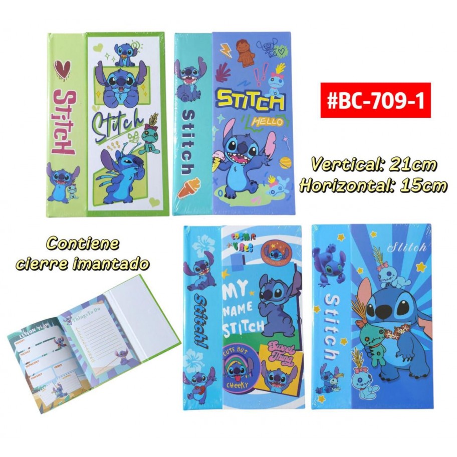 LIBRETA IMAN STITCH #BC-709-1