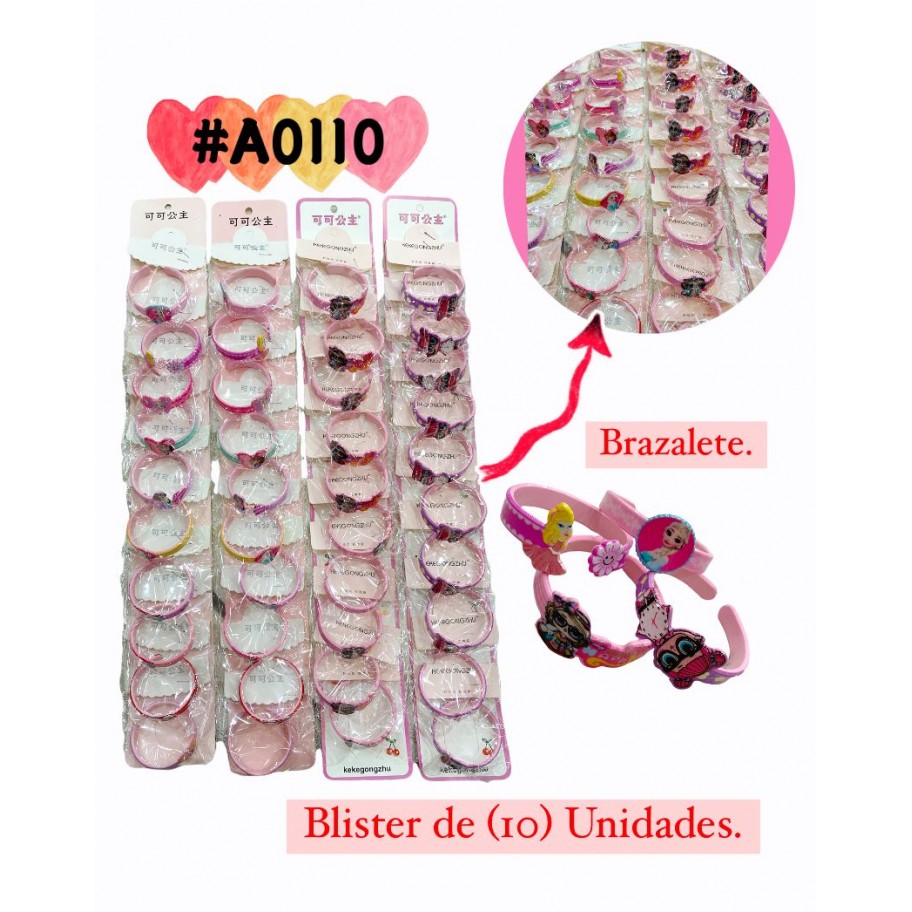 BRAZALETES INFANTIL x10 #A0110  PROMOCION