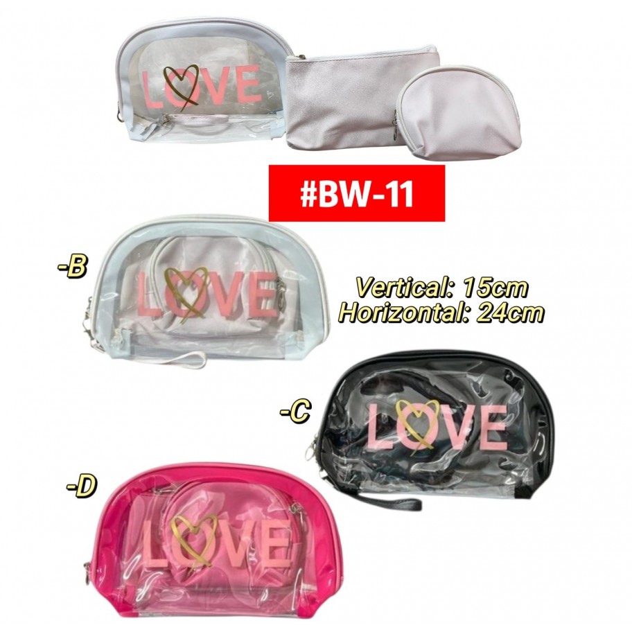 PORTACOSMETICOS 3en1 LOVE #BW-11 P.U