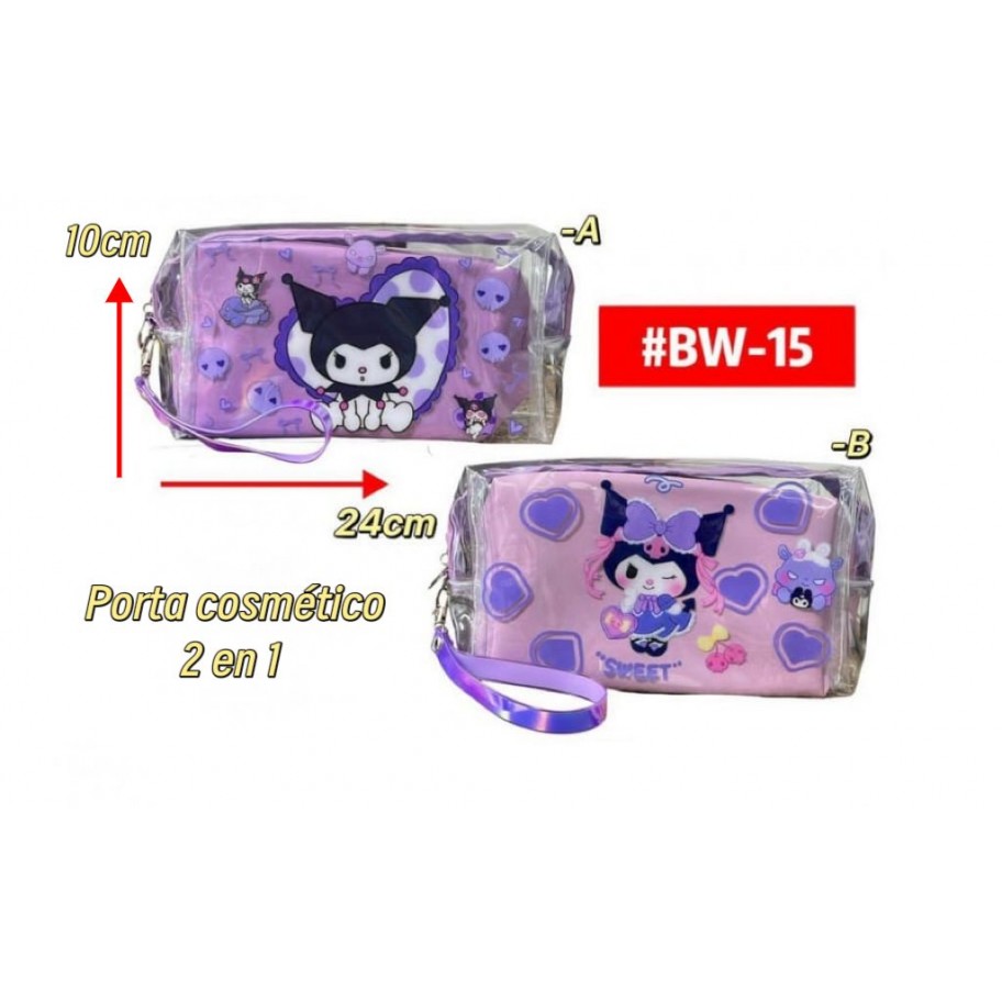 PORTACOSMETICOS 2en1 KUROMI #BW-15  P.U