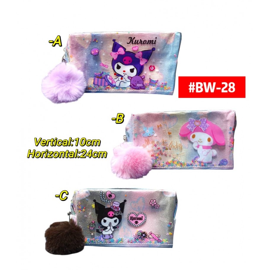 PORTACOSMETICOS KUROMI/MELODY COLORIDO #BW-28  P.U