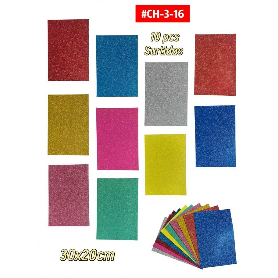 FOAMI ESCARCHADO MULTICOLOR *10 #CH-3-16
