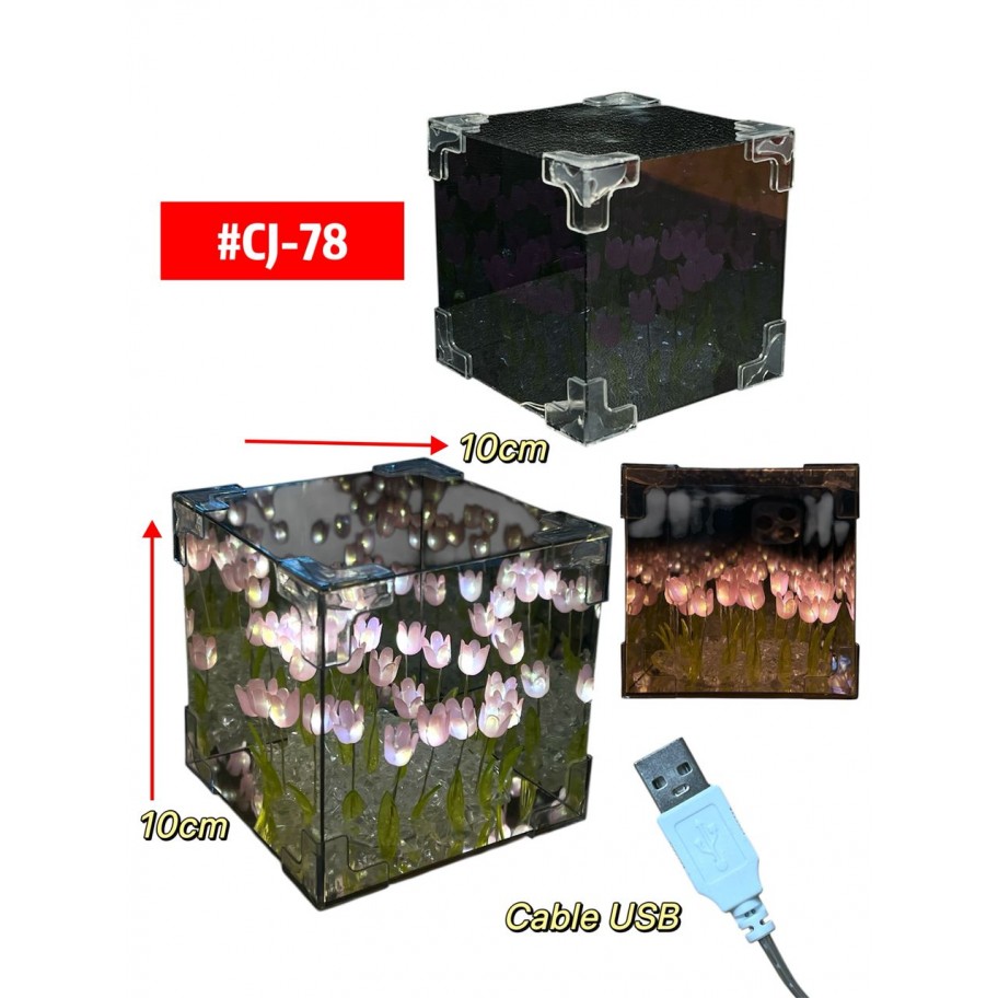 LAMPARA TULIPANES CUADRADA #CJ-78 P.U