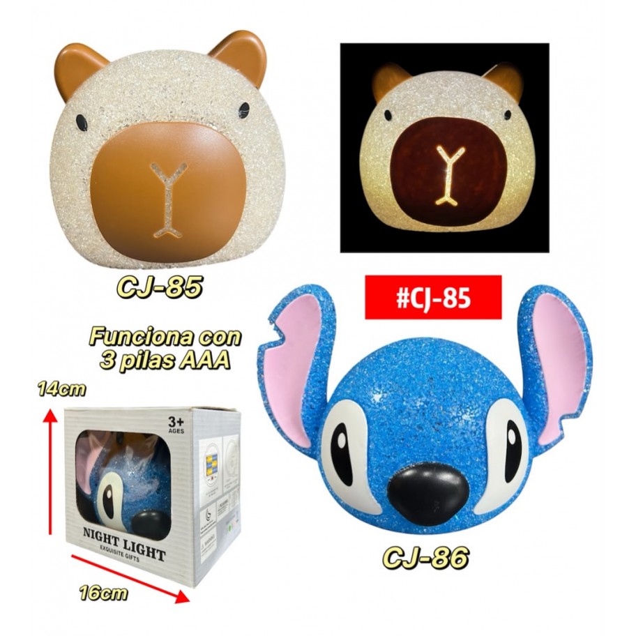 LAMPARA CARITA CAPYBARA STITCH #CJ-85