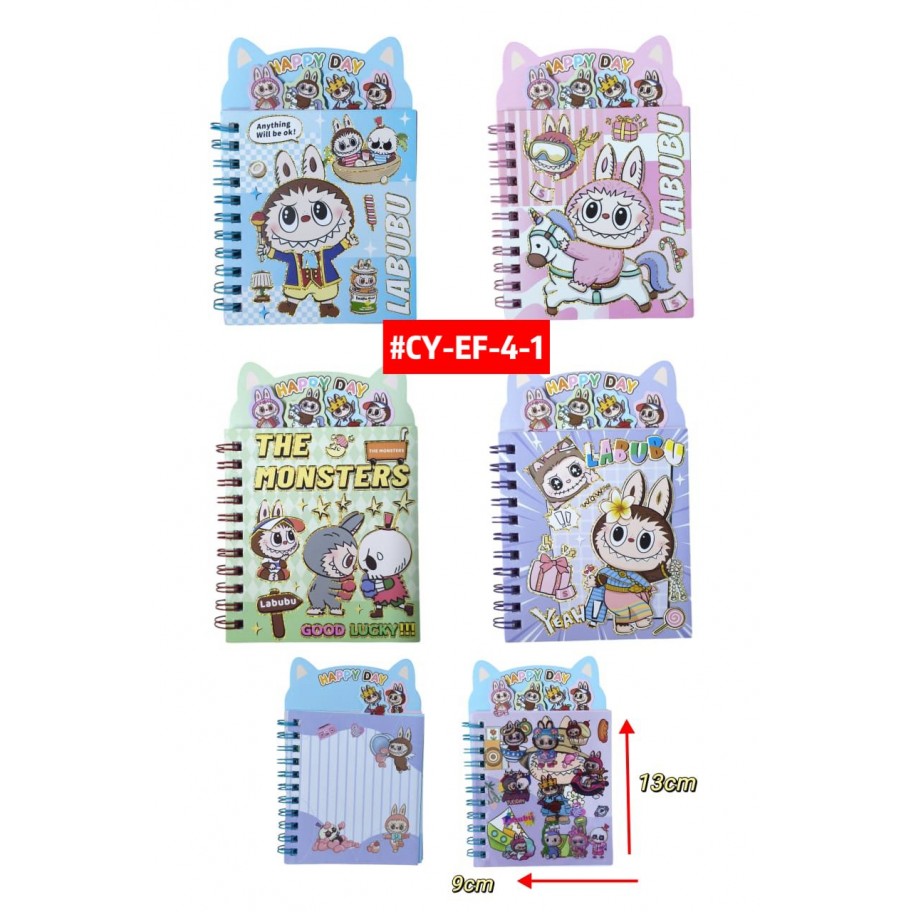 AGENDA CON STICKERS LABUBU #CY-EF-4-1