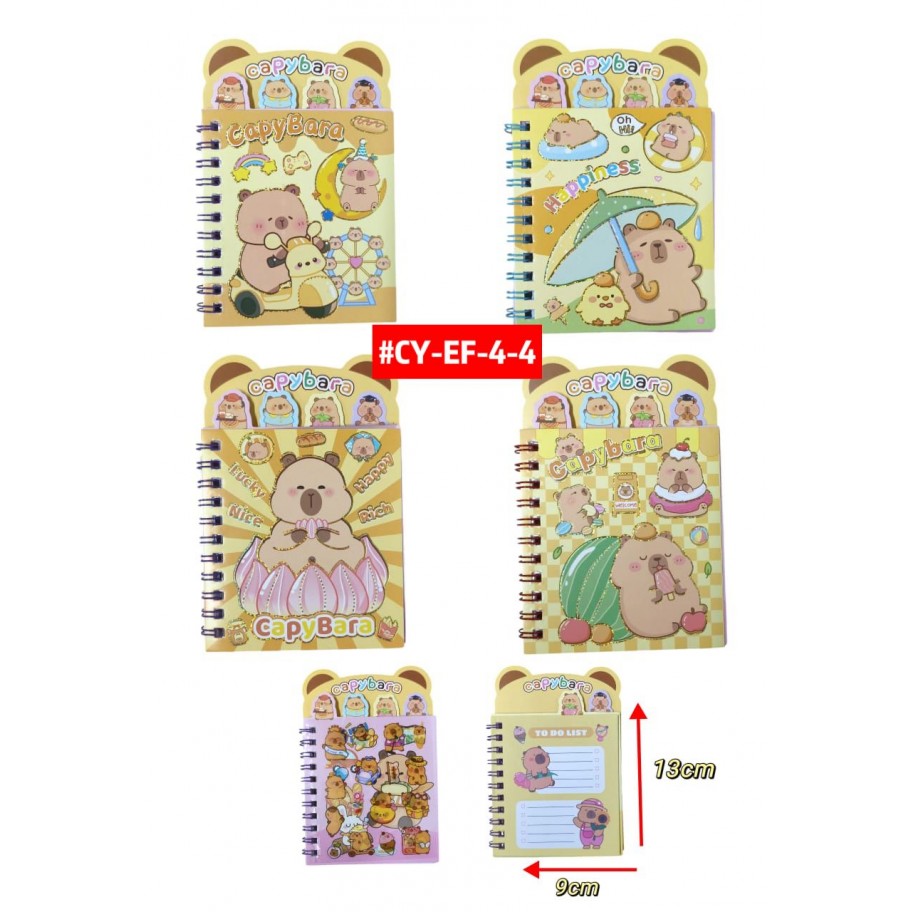 AGENDA CON STICKERS CAPYBARA #CY-EF-4-4