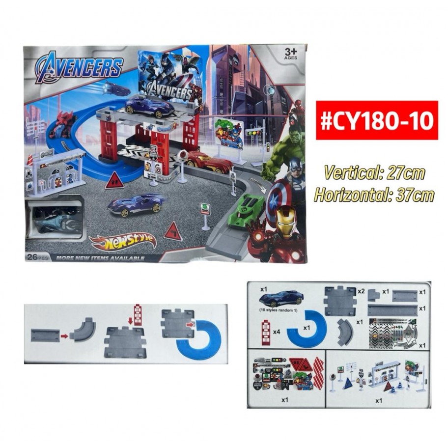 PISTA DE CARROS AVENGERS #CY180-10