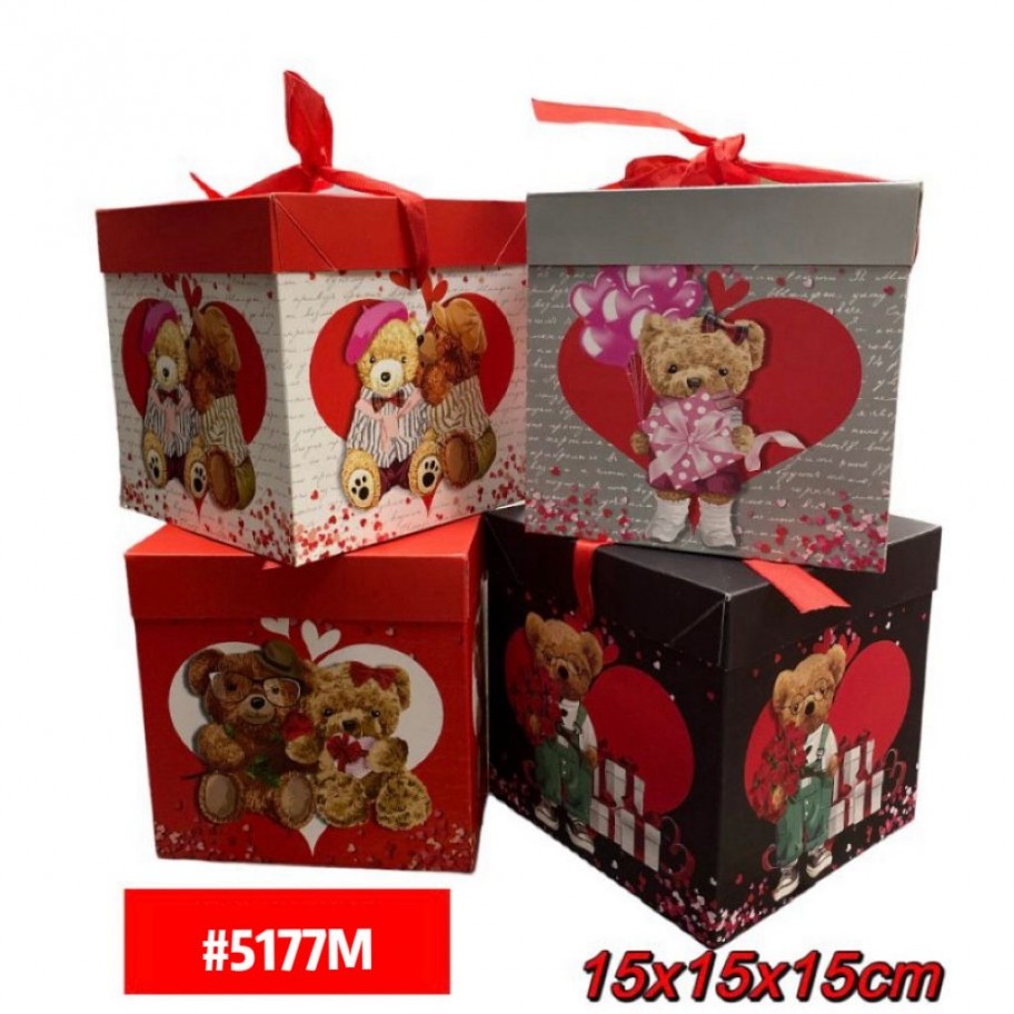 CAJAS MEDIANAS DE REGALO OSO 12uds #D5177M