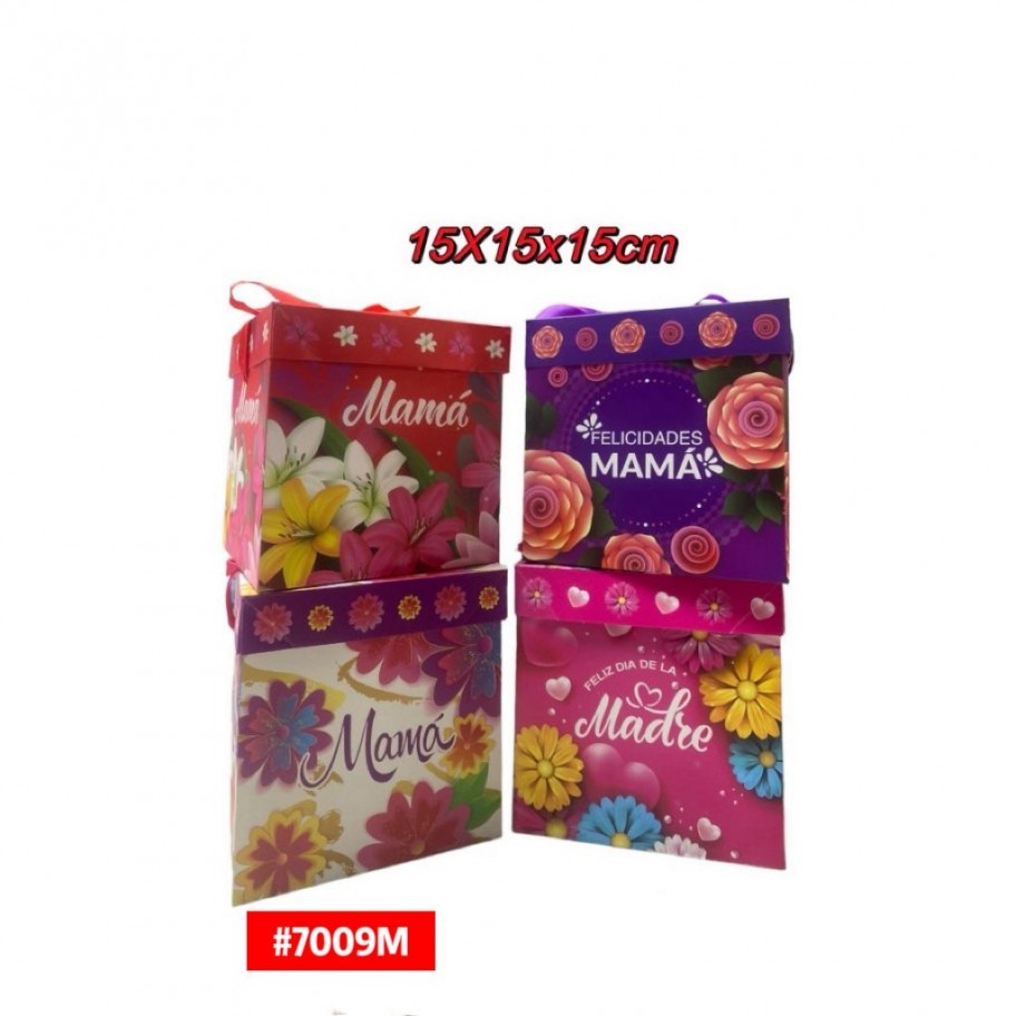 CAJAS MEDIANAS DE REGALO FELIZ DIA DE LA MADRE 12uds #D7009M