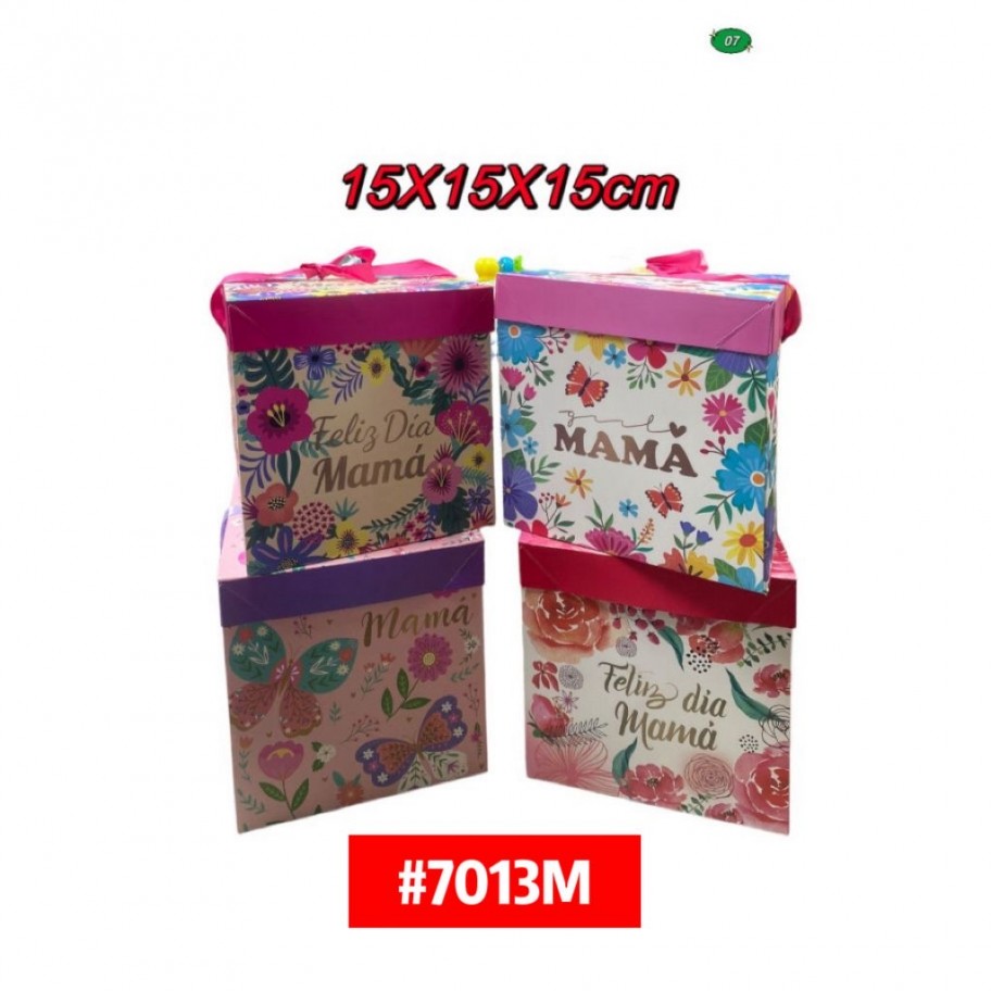 CAJAS MEDIANAS DE REGALO FELIZ DIA DE LA MADRE 12uds #D7013M