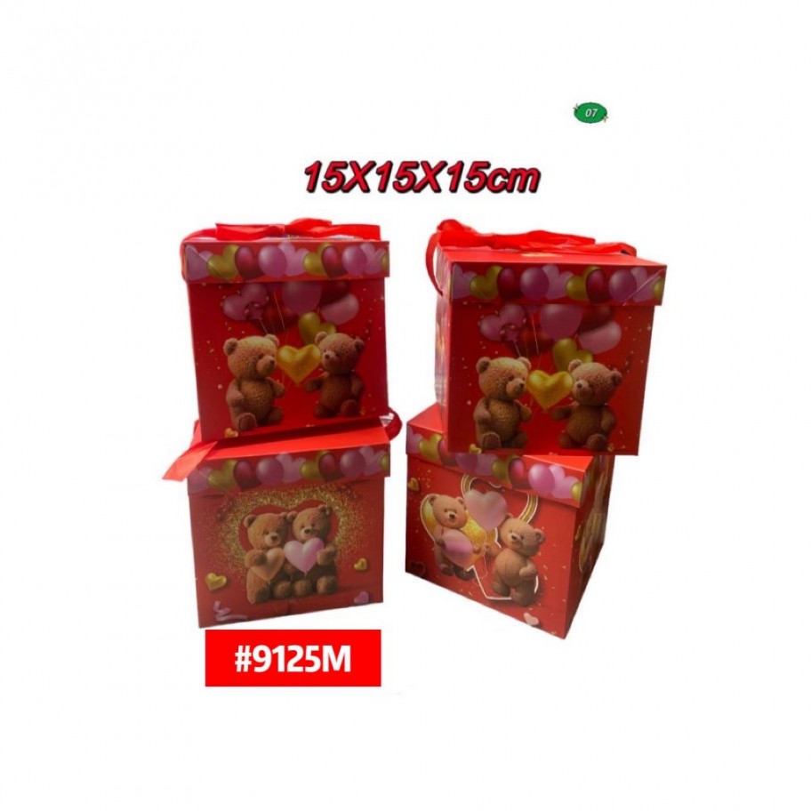 CAJAS MEDIANAS DE REGALO OSO 12uds #D9125M