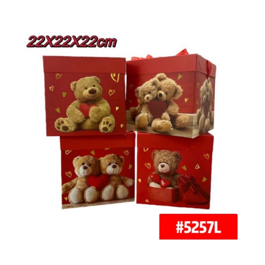 CAJAS GRANDES DE REGALO OSO 12uds #D5257L