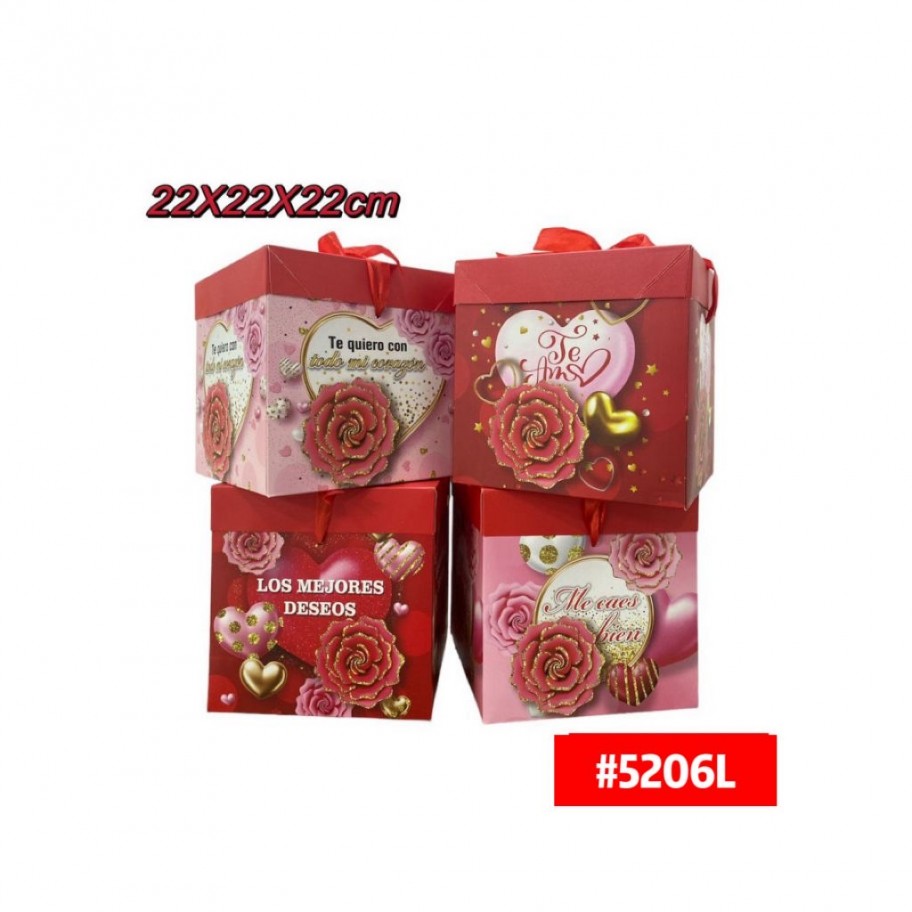 CAJAS GRANDES DE REGALO FLORES 12uds #D5206L