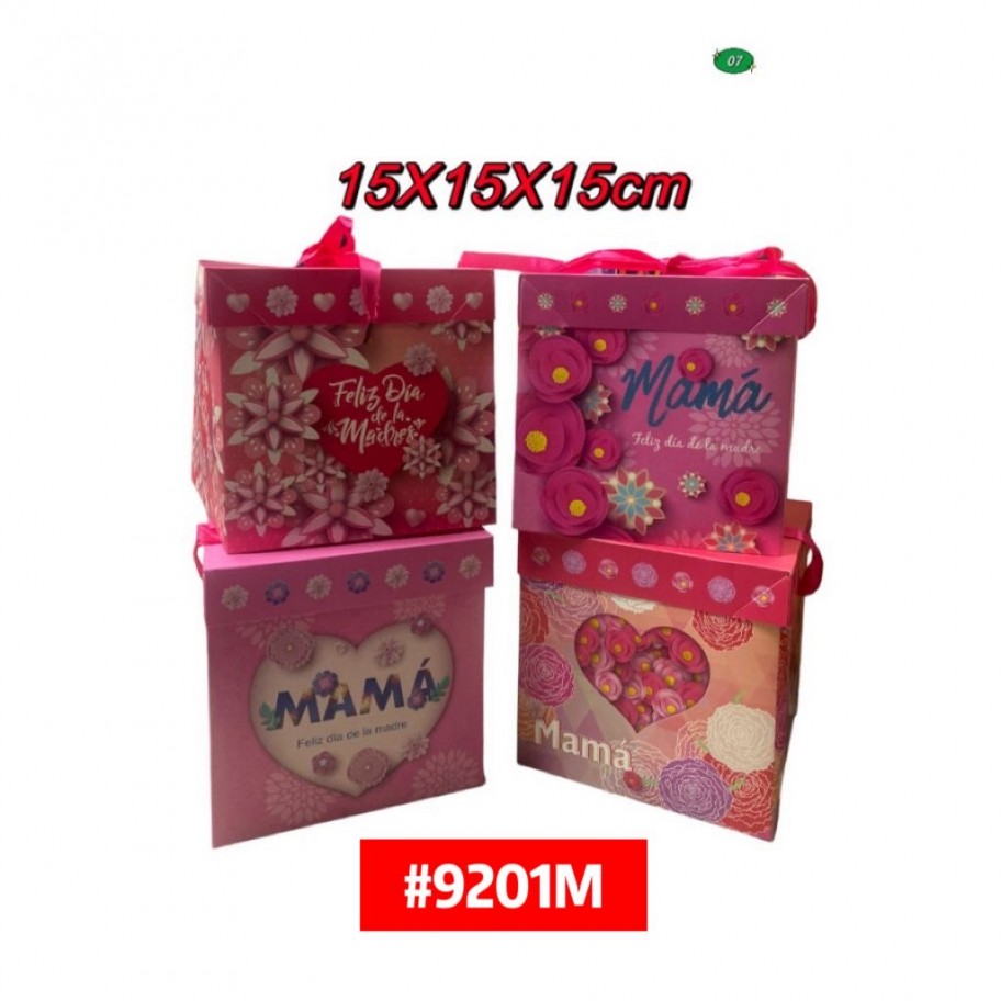 CAJAS MEDIANAS DE REGALO FELIZ DIA DE LA MADRE 12uds #D9201M