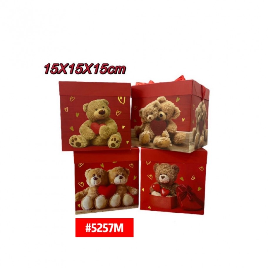 CAJAS MEDIANAS DE REGALO OSO 12uds #D5257M