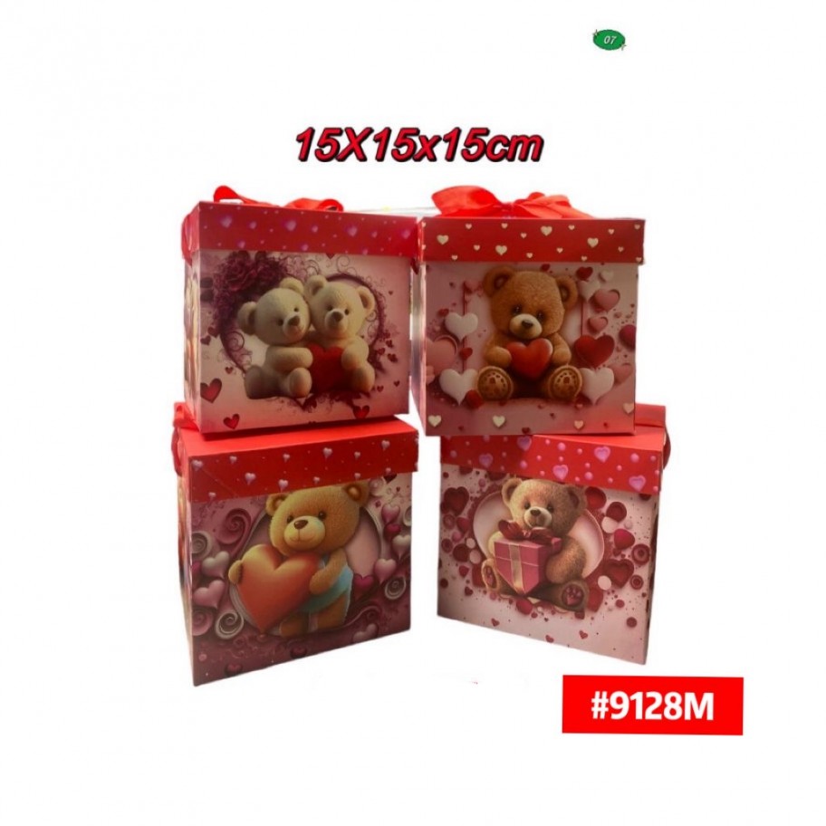 CAJAS MEDIANAS DE REGALO OSO 12uds #D9128M