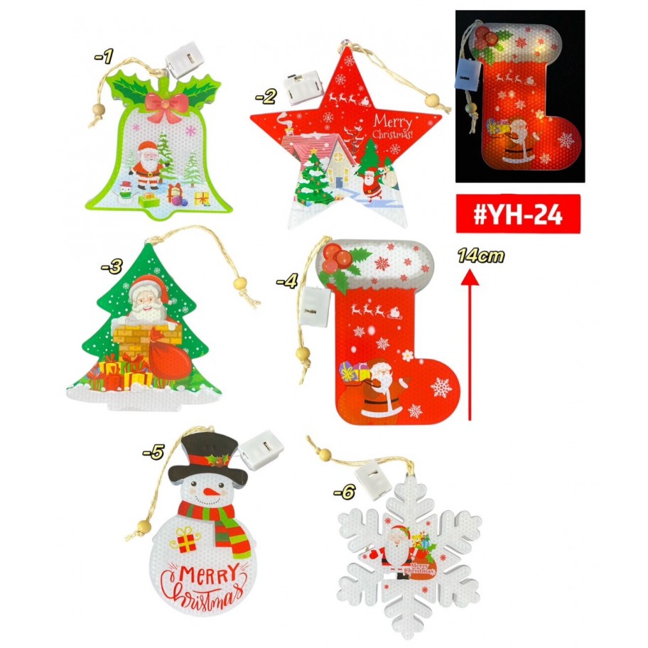 ADORNO CON LUCES DE NAVIDAD #YH-24  P.U