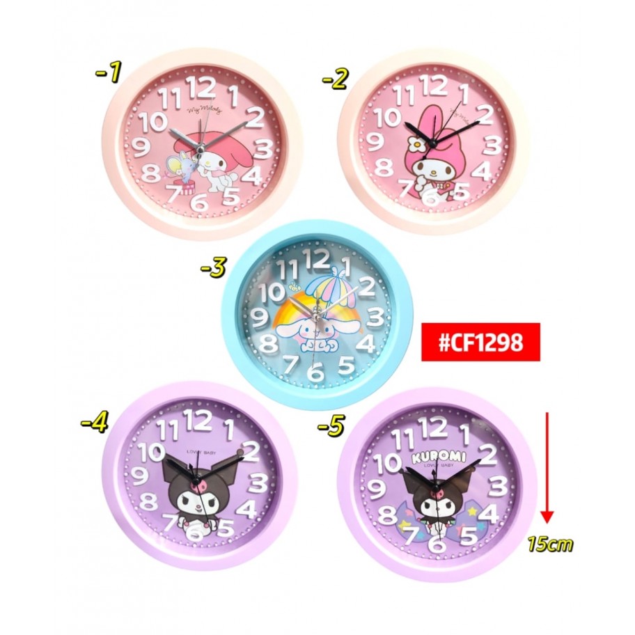 RELOJ REDONDO SANRIO #CF1298 P.U
