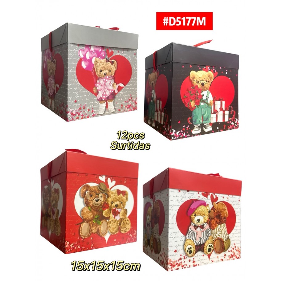 CAJAS MEDIANAS DE REGALO OSO 12uds #D5177M