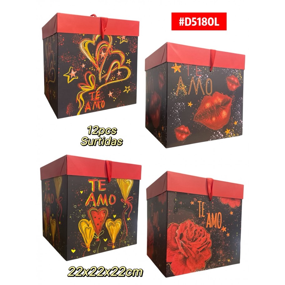 CAJAS GRANDES DE REGALO TE AMO 12uds #D5180L