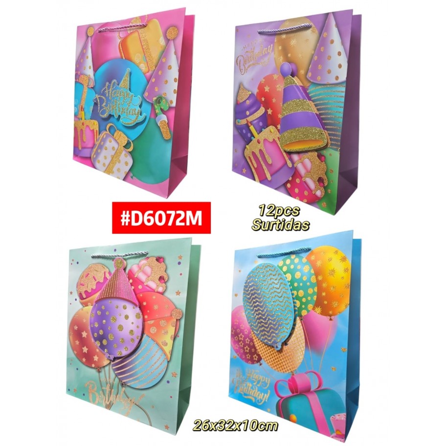 BOLSAS MEDIANAS DE REGALO 12uds #D6072M
