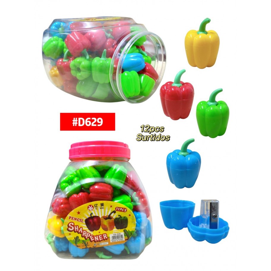 SACAPUNTAS FIGURA PIMENTON *12uds #D629