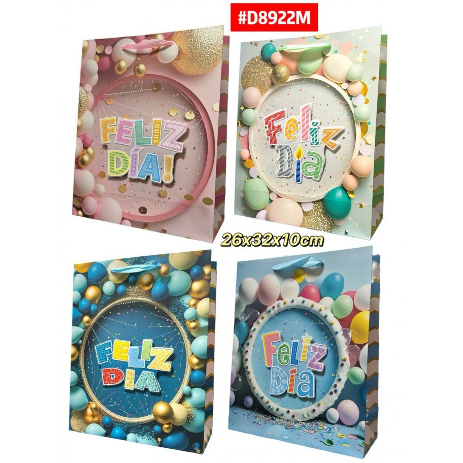BOLSAS MEDIANAS DE REGALO  12uds #D8922M