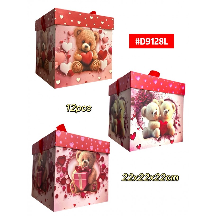 CAJAS GRANDES DE REGALO OSO 12uds #D9128L