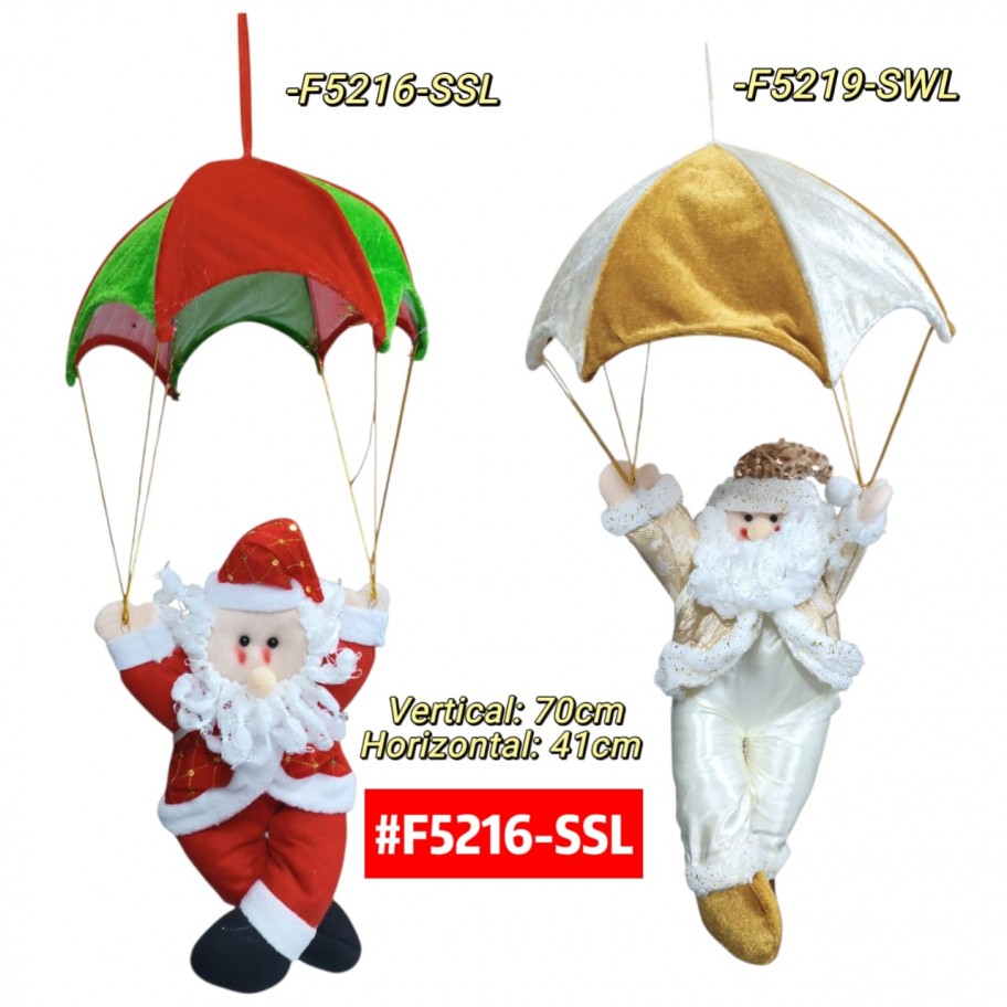 SANTA EN PARACAIDAS 70cm #F5216-SSL