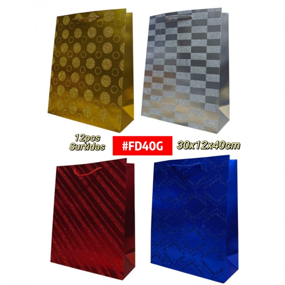 BOLSAS GRANDE DE REGALO 12uds #FD40G