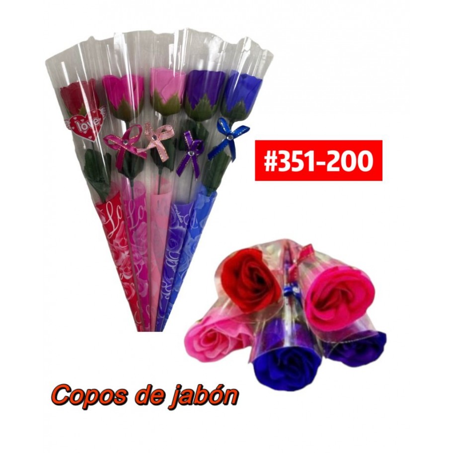 ROSAS CON PETALOS DE JABON #351-200