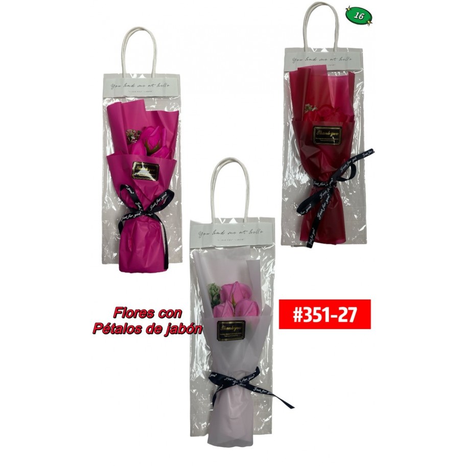 ROSAS JABON CON BOLSA #351-27