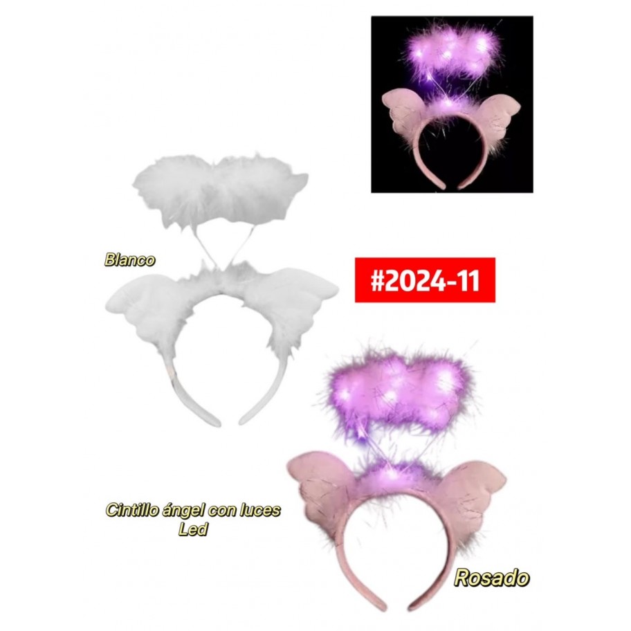 CINTILLO ANGEL CON LUCES LED #2024-11  P.U
