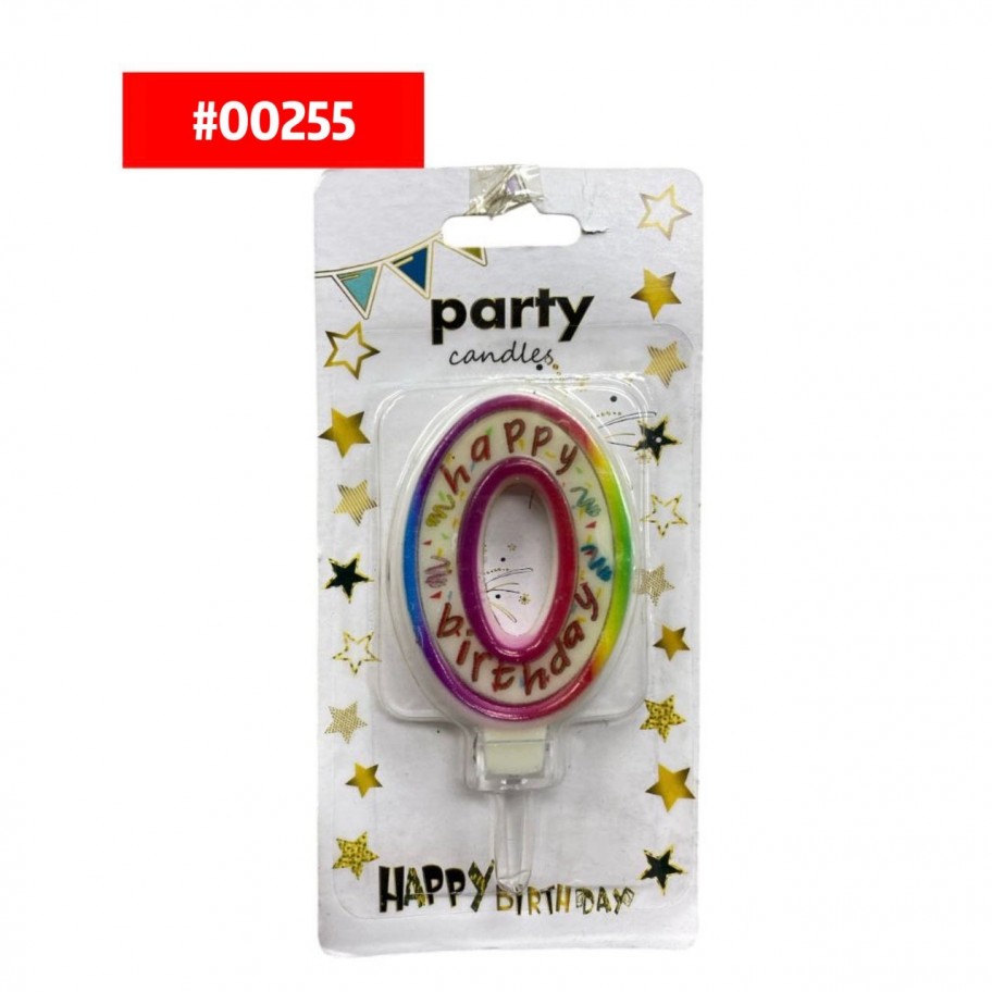 VELA NUMERO ARCOIRIS #00255 PROMO