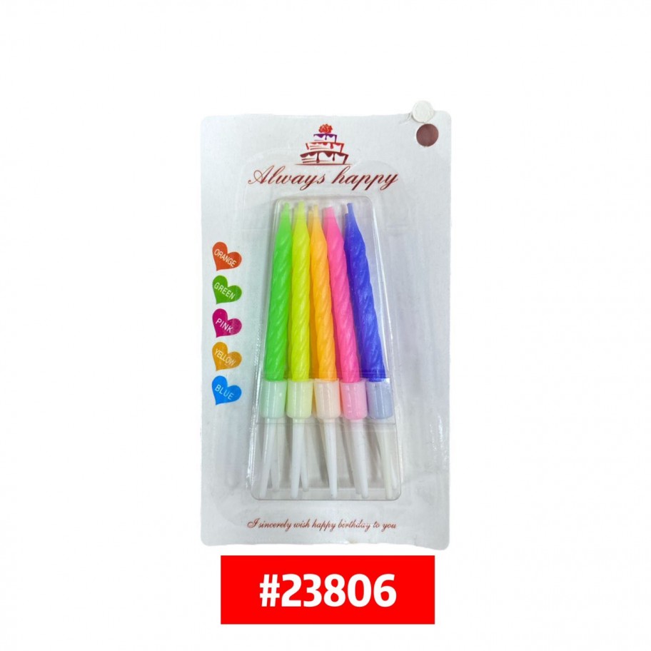 VELAS CORTAS DE COLORES 10pcs #23806