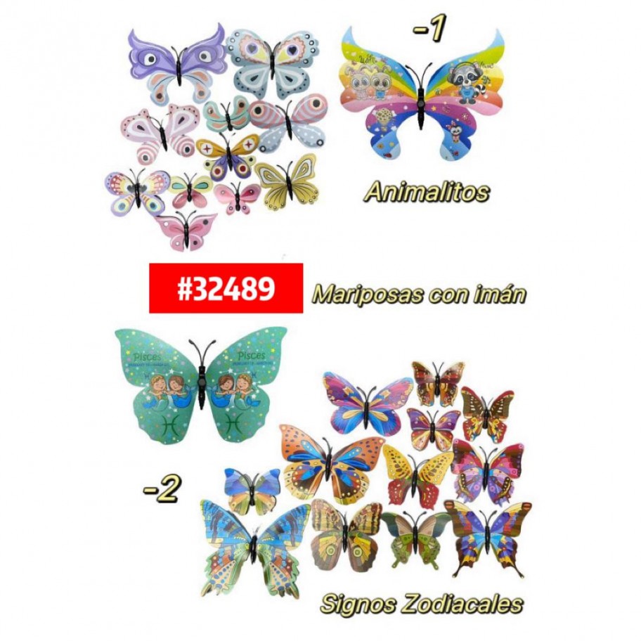 SET DE MARIPOSAS IMAN #32489