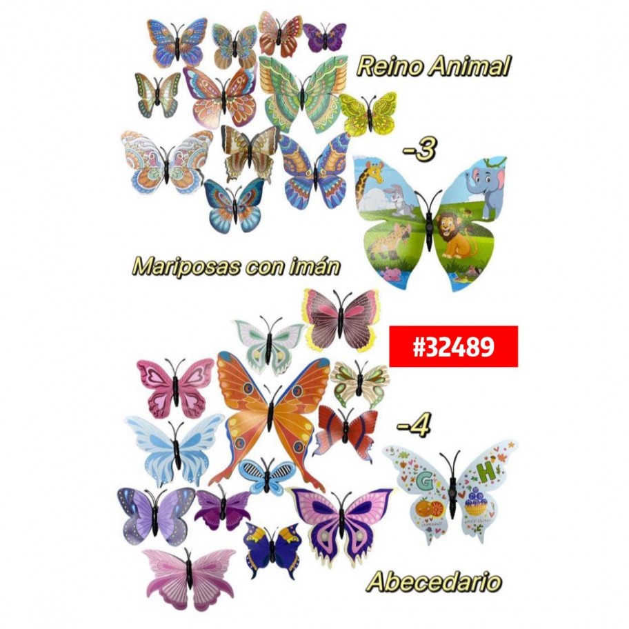 SET DE MARIPOSAS IMAN #32489