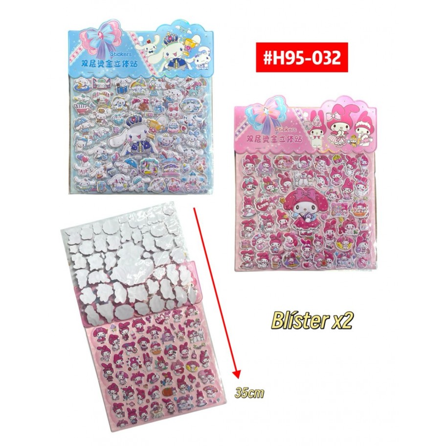 BLISTER *2 STICKERS SANRIO #H95-032