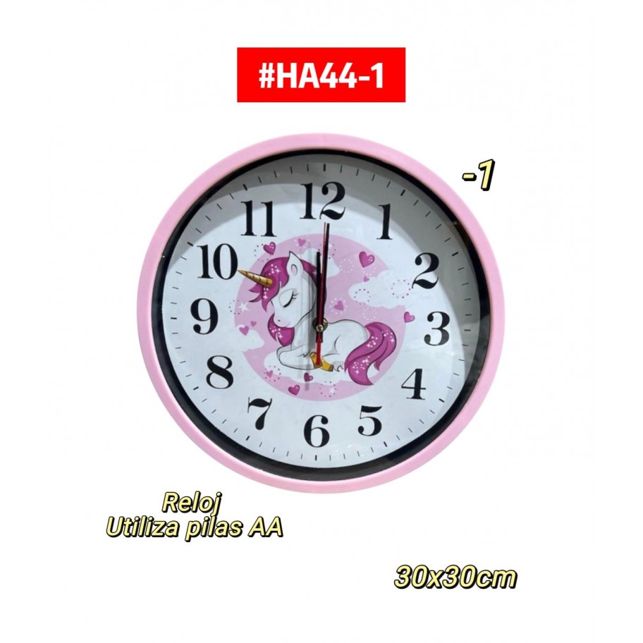 RELOJ DE PARED #HA44-1 P.U