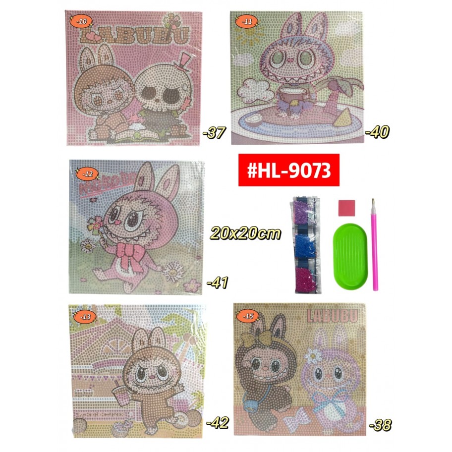 PINTURA DIAMANTE LABUBU 20x20cm #HL-9073 PROMO