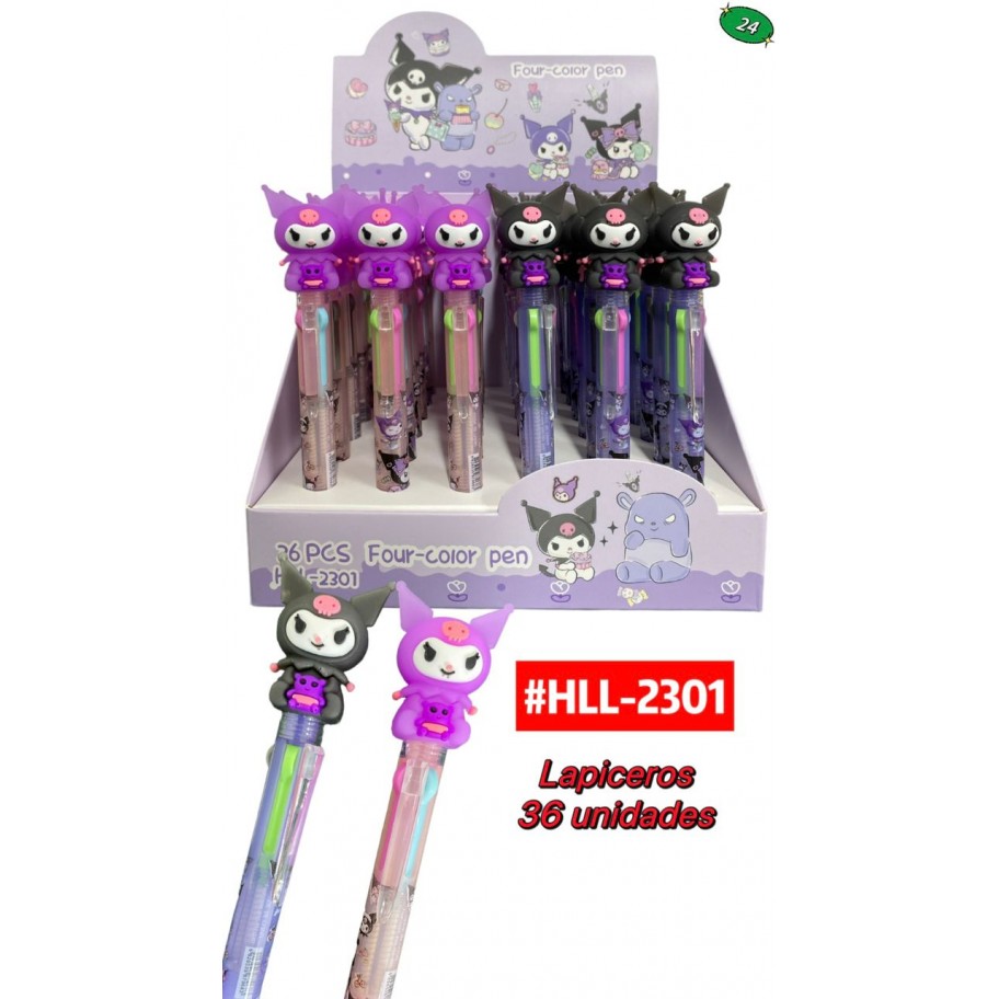 LAPICERO 4 COLORES KUROMI 12uds #HLL-2301