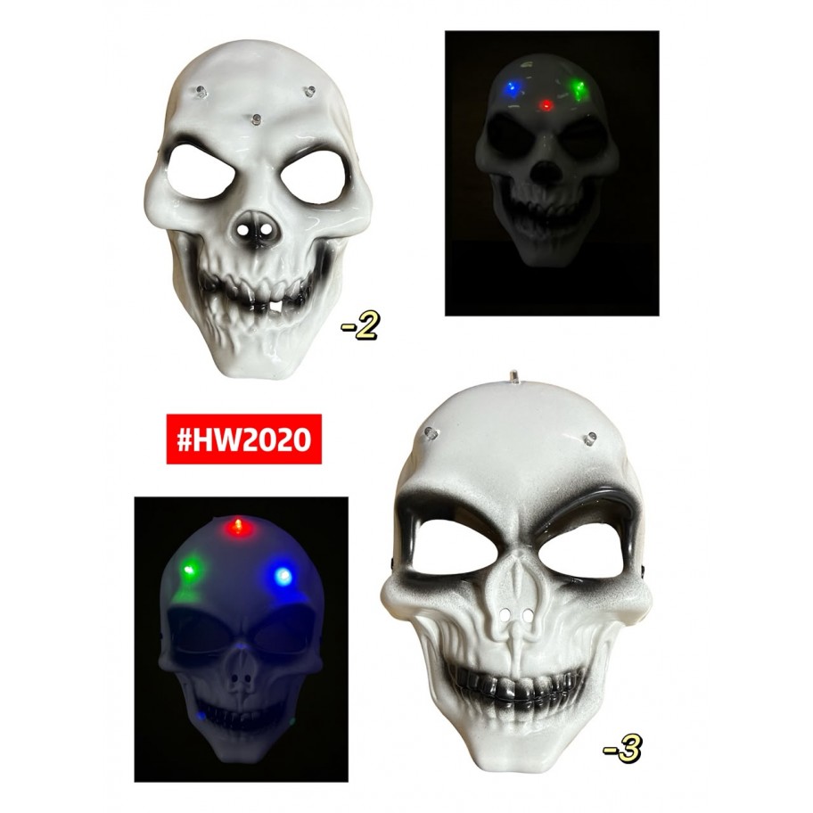 MASCARA CALAVERA CON LUCES LED #HW2020