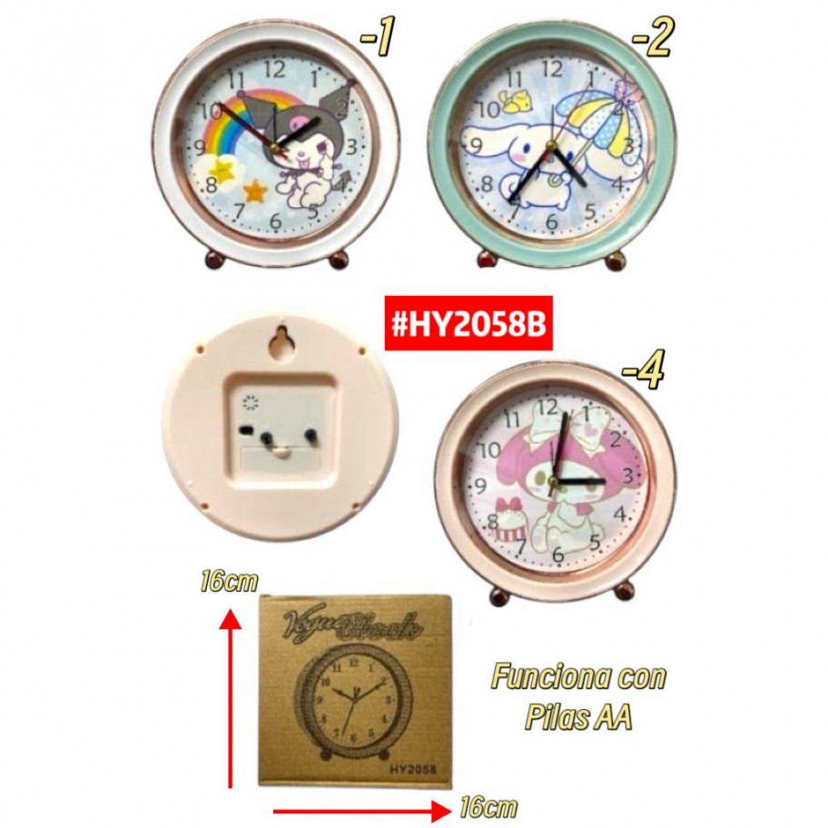 RELOJ DESPERTADOR SANRIO #HY2058B P.U