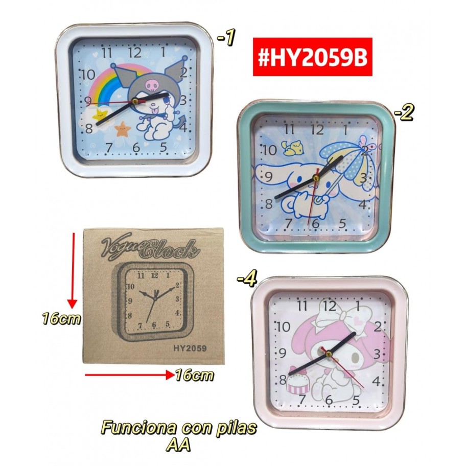 RELOJ DESPERTADOR SANRIO #HY2059B P.U